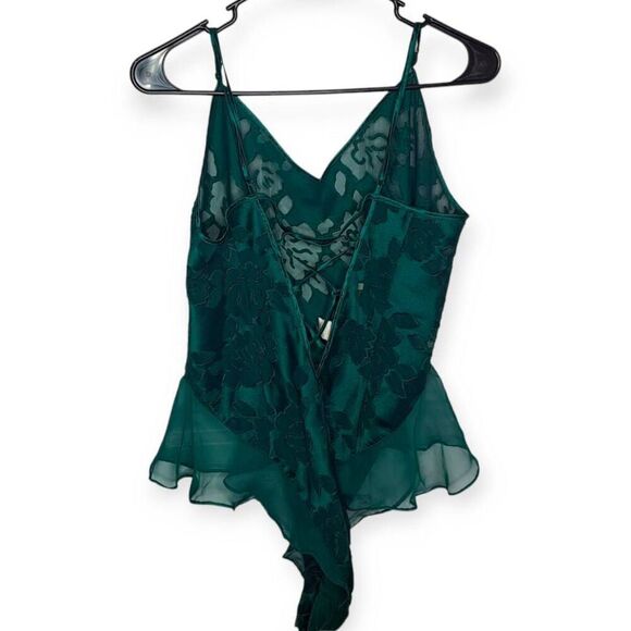 Victoria's Secret Vintage 90s Body Suit Emerald Green size Large - Picture 4 of 6